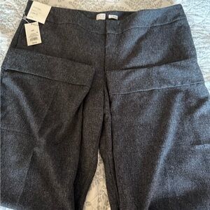 NWT Herringbone straight leg cuffed pants with stretch